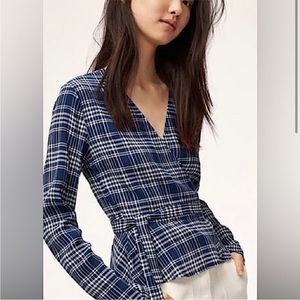 🦋 WILFRED FREE (ARITZIA) Shannon Plaid Wrap/Cardigan. Size SM. Excellent Cond!